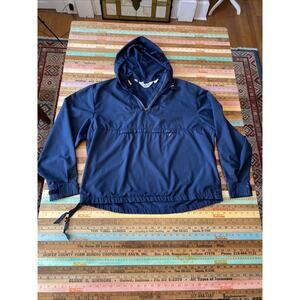 Vintage Woolrich Talon 1/4 Zip Blue Pullover L Poly Blend USA Pocket READ **
